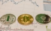 bitcoin ethereum litecoin coin and chart BITCOIN VS. ETHEREUM VS. LITECOIN