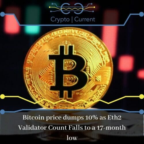 Bitcoin price dumps 10% as Eth2 Validator Count Falls to a 17-month low