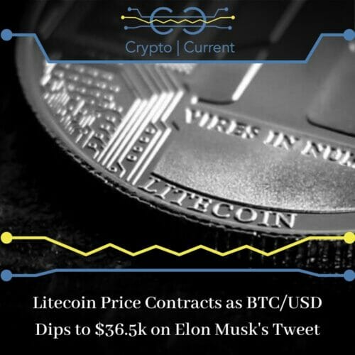 Litecoin Price Contracts as BTC/USD Dips to $36.5k on Elon Musk's Tweet